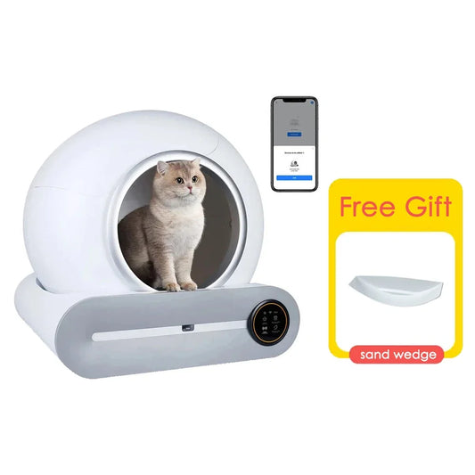 Tonepie Automatic Smart Cat Litter Box Self Cleaning App Control Pet Toilet Litter Tray Ionic Deodorizer Pet Arenero Gato 65L